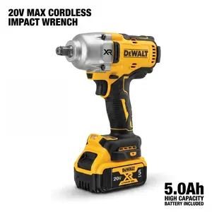 DEWALT DCF900 20V Max  Cordless Impact Wrench, Multi Torque Adjustment,High Torque ,Adjustable Led Light,Full Series Battery Compatibility,Suitable For Vehicle Maintenance,Construction Fastening And Large Mechanical Assembly Tasks job site power tool use