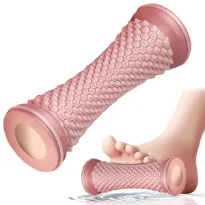 Yoga Fascia Wheel Massage Roller Deep Tissue Muscle Relief Foot Calf Back Pain Recovery Sore Muscle Therapy Portable Lightweight Workout Recovery Essential Stress Relaxation pink