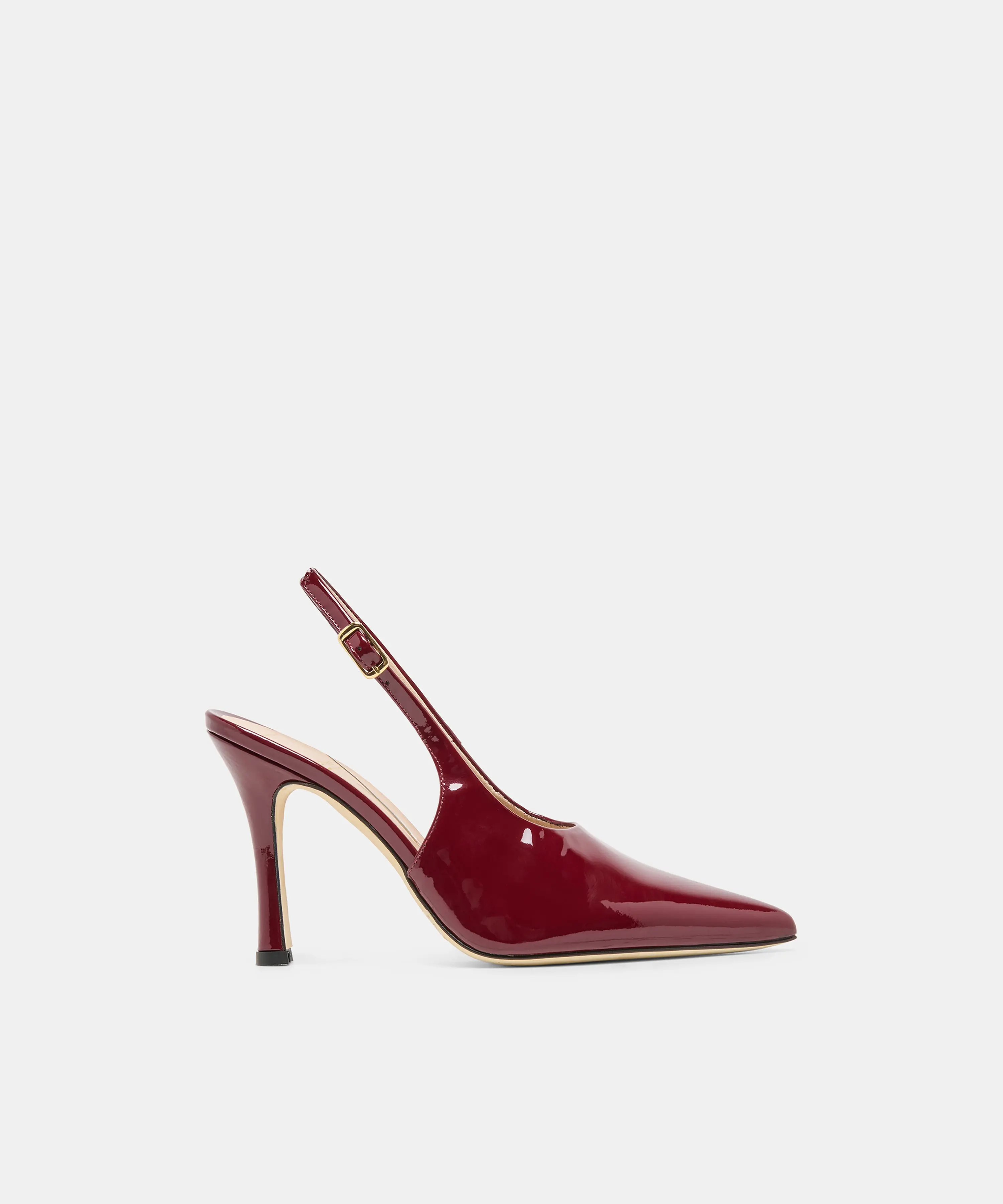 ALINNA HEELS BURGUNDY PATENT LEATHER