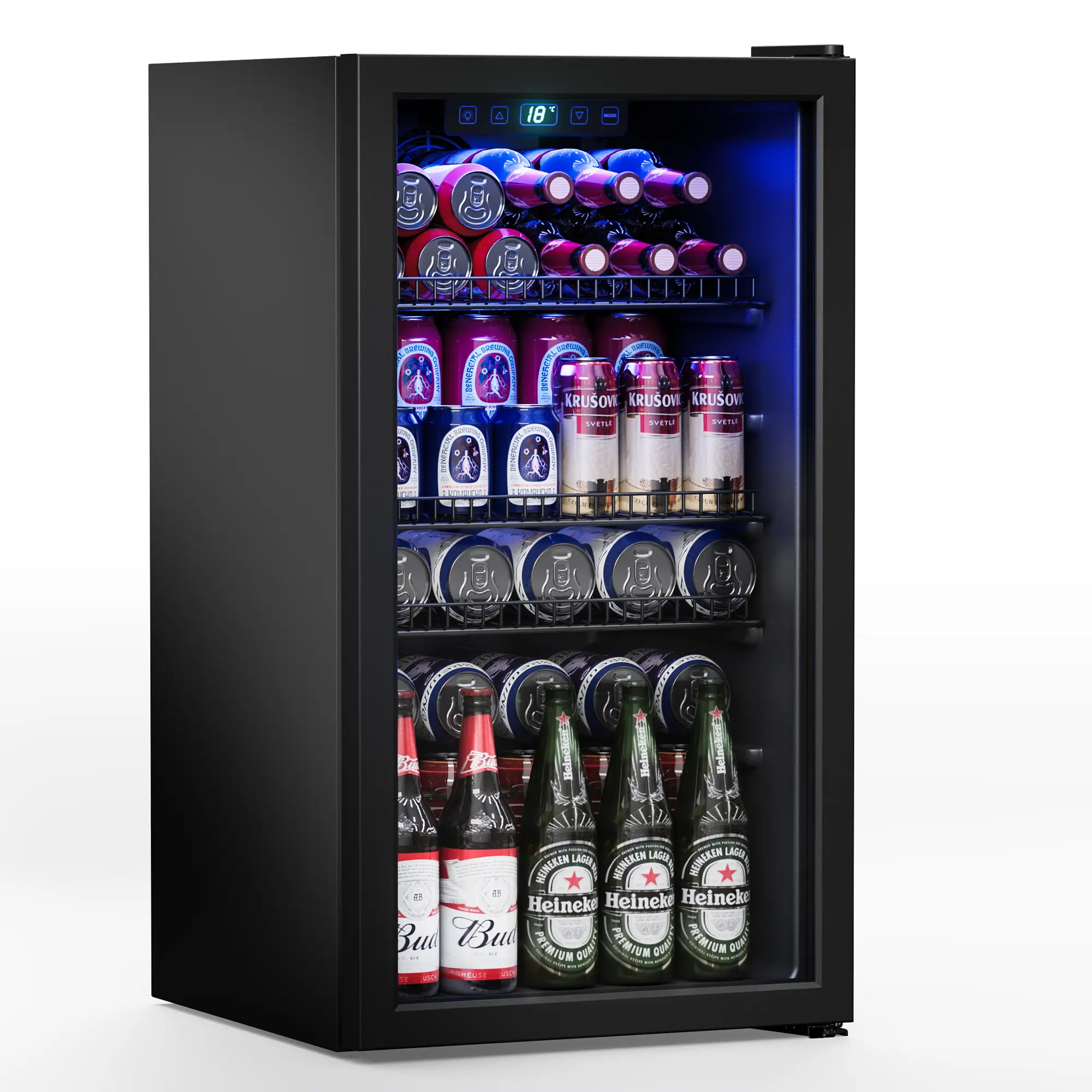 MANASTIN Beverage Refrigerator and Cooler,Wine Drink Beer Fridge, Adjustable Shelves MANASTIN Beverage Refrigerator and Cooler,Wine Drink Beer Fridge, Adjustable Shelves