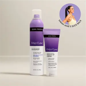 Sarah Jane's John Frieda Slick Back Bundle, Secret Weapon Touch-Up Creme & Moisture Barrier Firm Hold Hairspray