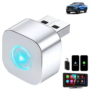 Wireless CarPlay Adapter, Type-C Design with USB Adapter,BT 5.0 & Auto Connect, 2.4/5G WiFi Support,Plug & Play Car Bluetooth Dongle