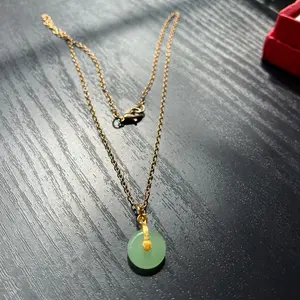 Jade wheel necklace beautiful jewelry Waterproof Hypoallergenic