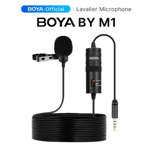 BOYA BY M1 Lavalier Microphone for Smartphones Canon Nikon DSLR Cameras Camcorders Audio Recorder PC