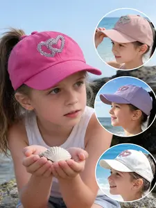 Cartoon Baseball Cap, Spring Summer Sun Protection Hat, Casual Outdoor Hat, Adjustable High Ponytail Design, Suitable for Outdoor Play & Travel, Sunhat