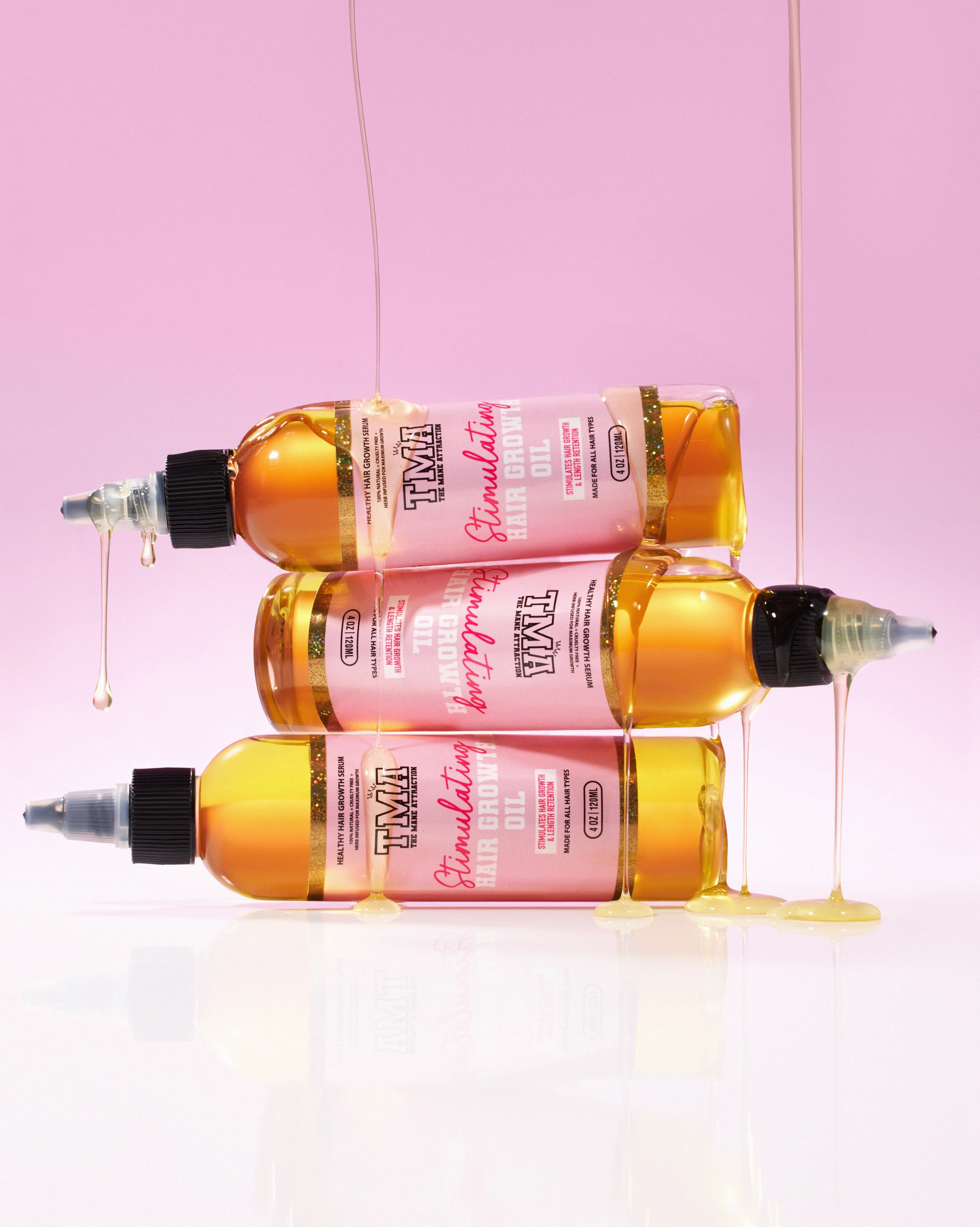 Jumbo Stimulating Hair Growth Oil 3-In-1 Bundle 3 Bottles 4oz, Each Natural Oils & Herbs for Thicker Longer Hair Daily Haircare