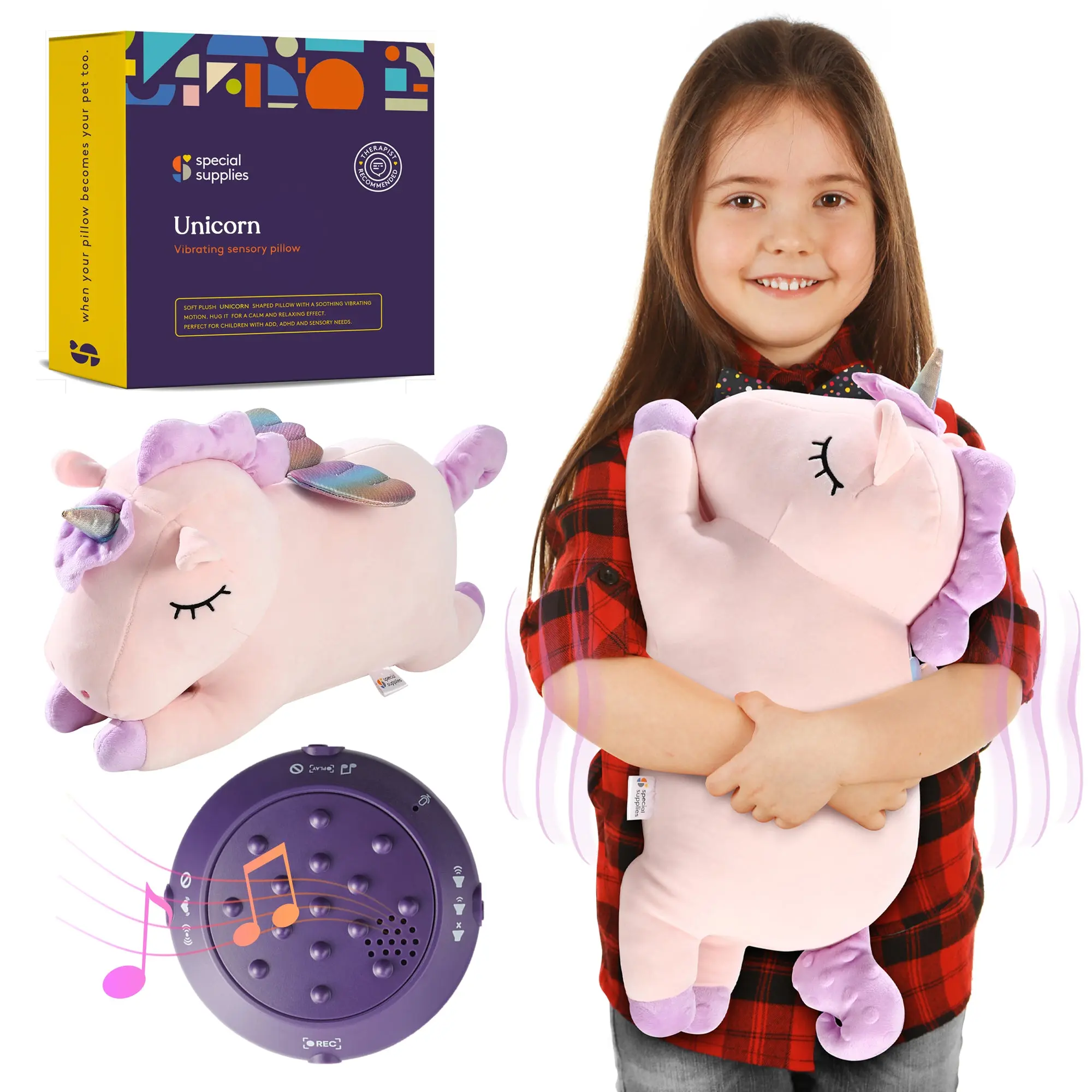 Sensory Vibrating Pillow-Unicorn Sensory Vibrating Pillow-Unicorn