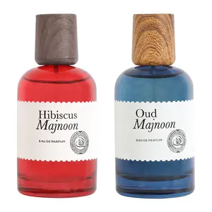 Bundle of Hibiscus Majnoon & Oud Majnoon Eau De Parfum Vaporisateur Natural Spray 100ml - Luxurious Floral & Woody Fragrance for Daily Wear