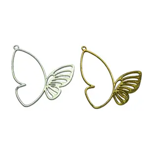 10 Pack of Butterfly Earring or Pendant Blanks in Gold or Silver