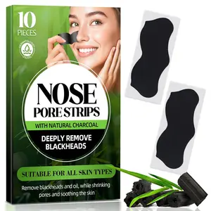 Blackhead Remover Strip, Nose Strips Blackhead Remover, Charcoal Pore Strips for Men and Women, Deep Cleansing and Oil Control, Instantly Unclogs Pores, Nose Strips for All Skin Types (10 Counts)