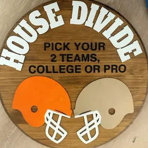 18in Customizable House Divided wood door sign 18in Customizable House Divided wood door sign