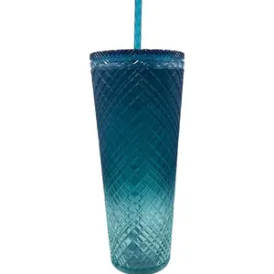 Starbucks 2023 Blue Ombre Jeweled Venti Tumbler 24Oz Cup