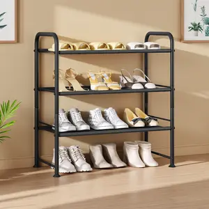 SUOERNUO 2/3-Tier Shoe Rack Metal Storage Organizer for Closet Entryway Adjustable Smooth Sturdy Durable Footwear Organization Multifunctional Solution 27.8"W x 11.4"D x 23.9"H