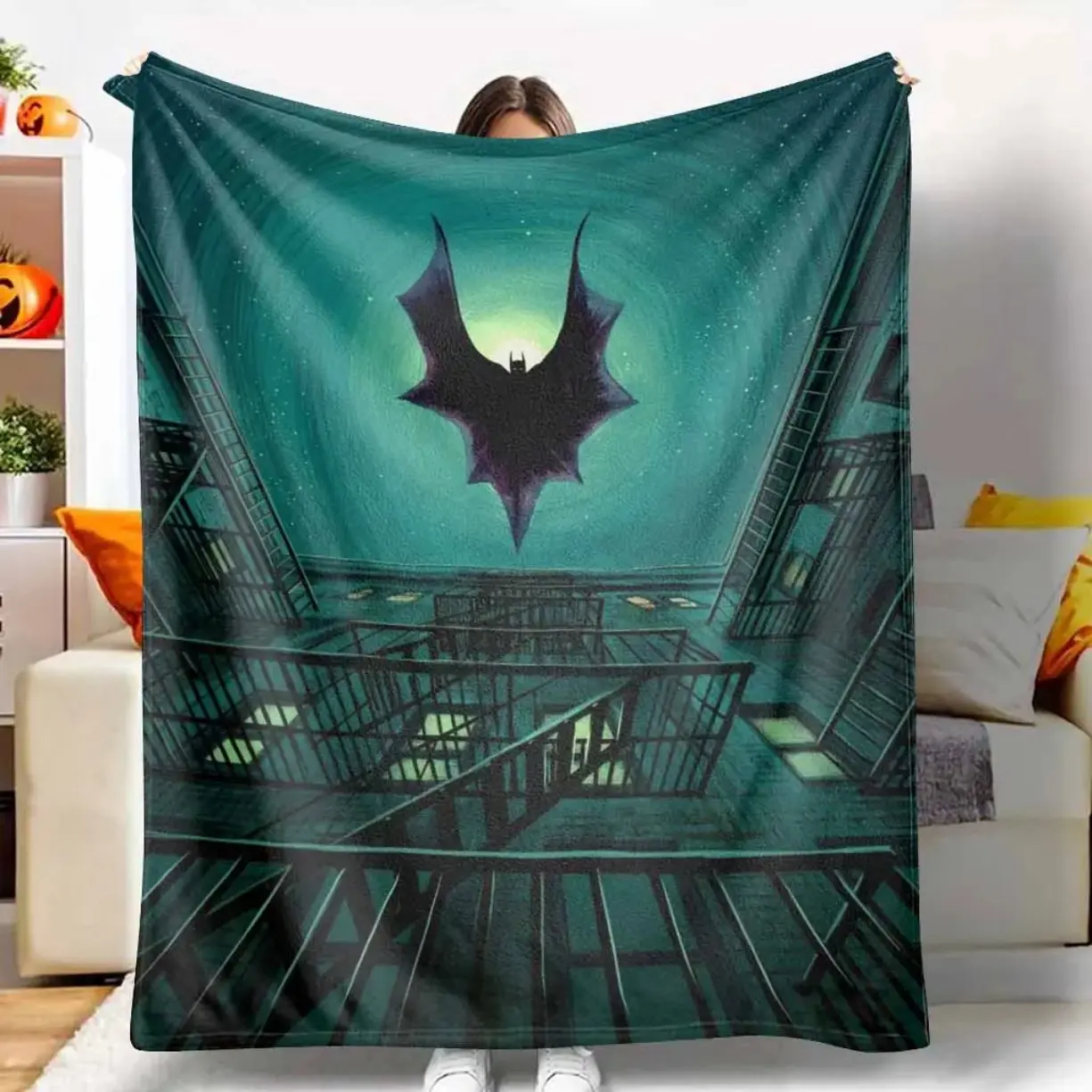 Dark Knight Silhouette Flannel Blanket, Super Soft Cozy Throw, Adult Flannel Blanket, Kids Flannel Blanket, Plush Sofa Bed Travel Gift