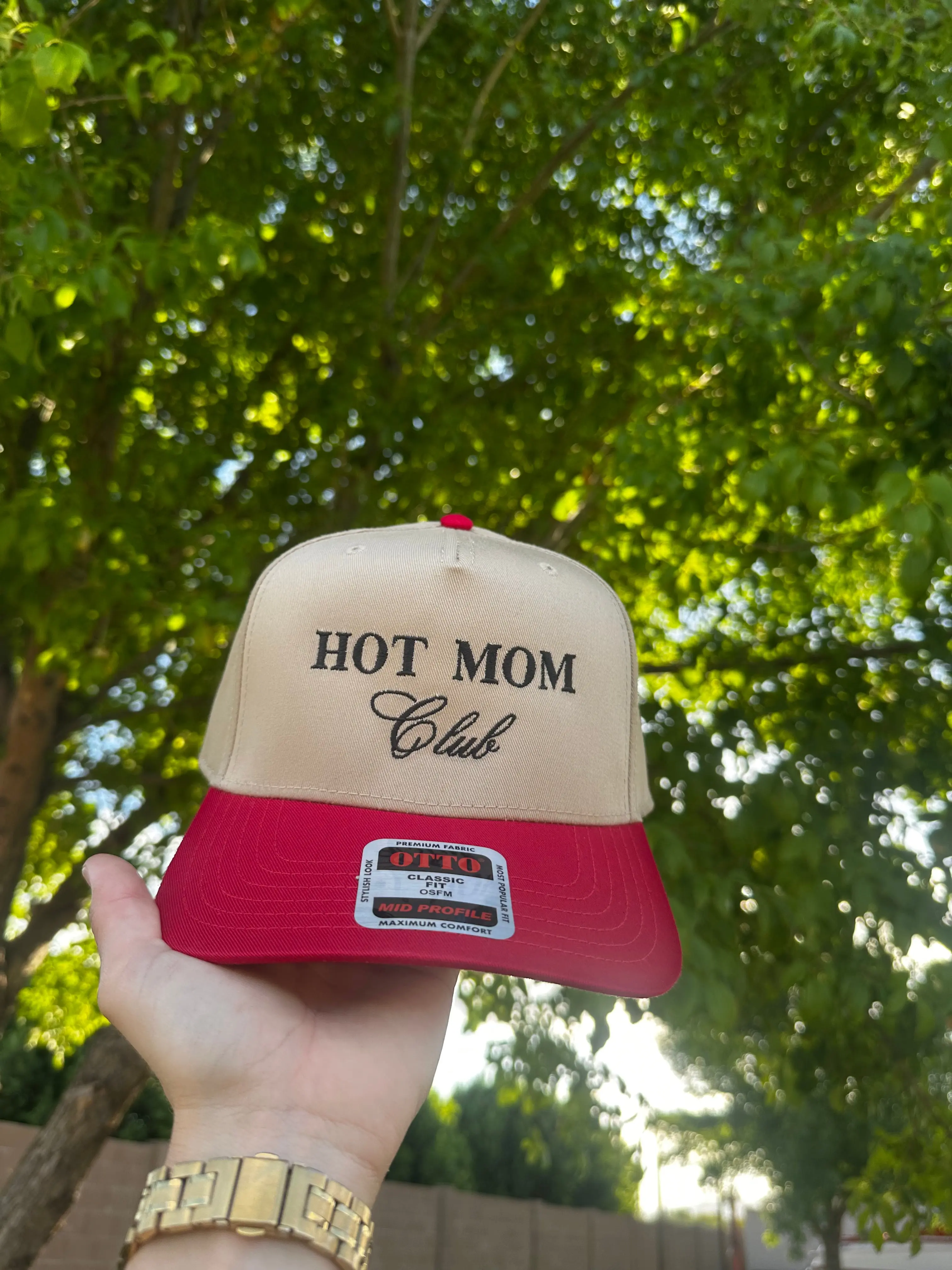 Hot mom club embroidered hat Hot mom club embroidered hat