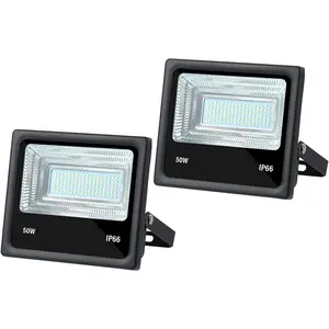 2 count DC 12V LED Flood Light 50W 4500lm 6500K Daylight White Outdoor  Floodlight Lamp, IP65 Outside