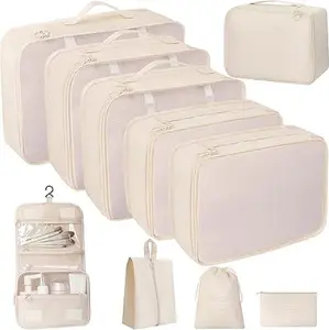10 Pcs Set Packing Cubes For Travel Packing Organizers Travel Essentials Luggage Organizer Bags,Expandable Suitcase Organizer Travel Bags