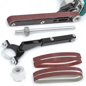 Industrial Grade Multi-Function Angle Grinder Belt Sander Kit 115mm 125mm Portable Sanding System for Wood Metal Surface Polishing DIY Durable Anti-Slip Grinding Tool Set with Efficient Sanding Belt Frame for Power Tools Angle Grinding Machine