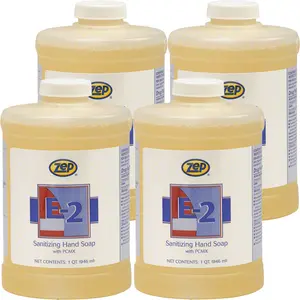 Zep E-2 Hand Soap - Hand Cleaner and Sanitizer for Food Establishments - 1 qt