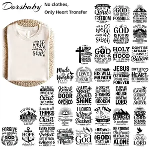 36 Pcs Christian Bible Verse DIY Heat Transfer Vinyl Patches for Tshirt Jacket Jeans Hoodie Applique Stickers No Ironing Needed for Clothing Decoration