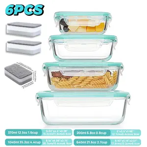 BPA-Free Glass Storage Containers – Airtight Leak-Proof Meal Prep & Lunch Box Set