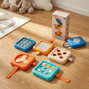 Montessori Toys for Girls and Boys, Explore Discover Activity Cube Toys, Travel Sensory Toys for Child，Newborn Infant Learning Developmental Toys Gifts for 1 2 Year Old Boys Girls