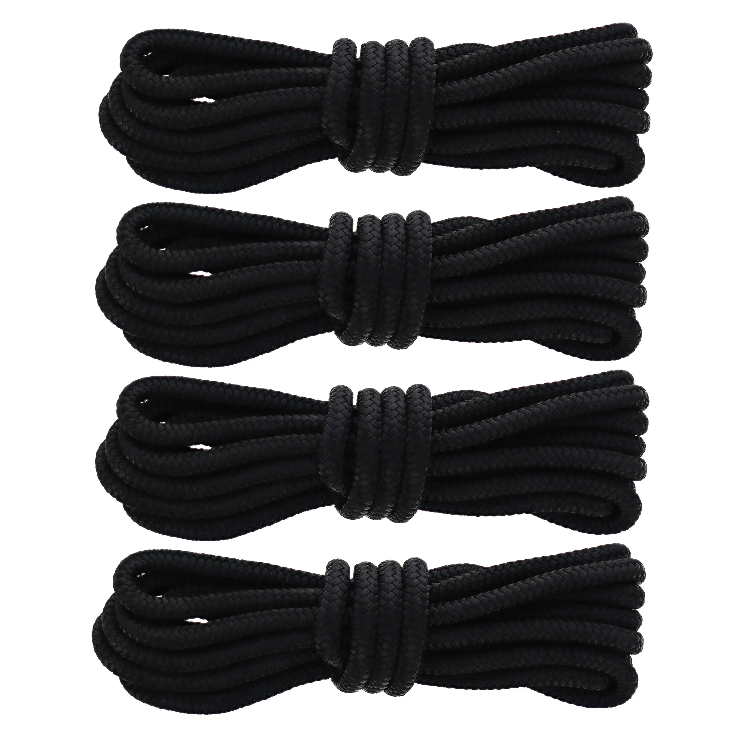 BISupply 4pk Nylon Dock Lines - 5800lb Cap 3/8in x 15 Foot Boat Ropes with Loop
