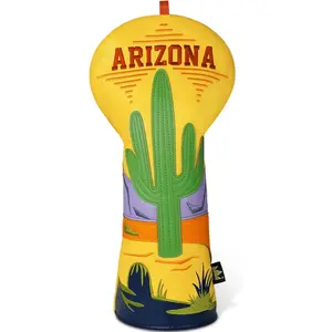 Craftsman Golf Club Cover Saguaro Cactus Driver Headcover Cactus Golf Club Head Cover for Driver Arizona Desert Style Fits 460cc Drivers Yellow