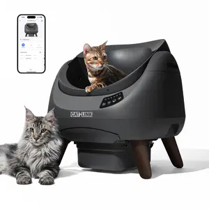 CATLINK Automatic-Litter Box 12 Lite Self-Cleaning Scooper Open-X |App Control, Large Waste bin, Ultra-Quiet Operation, Compatible with All Cat Litter, Litter Level Monitoring, Multi-Safety Anti-Pinch Design, Odor Control, Easy Setup Litterbox
