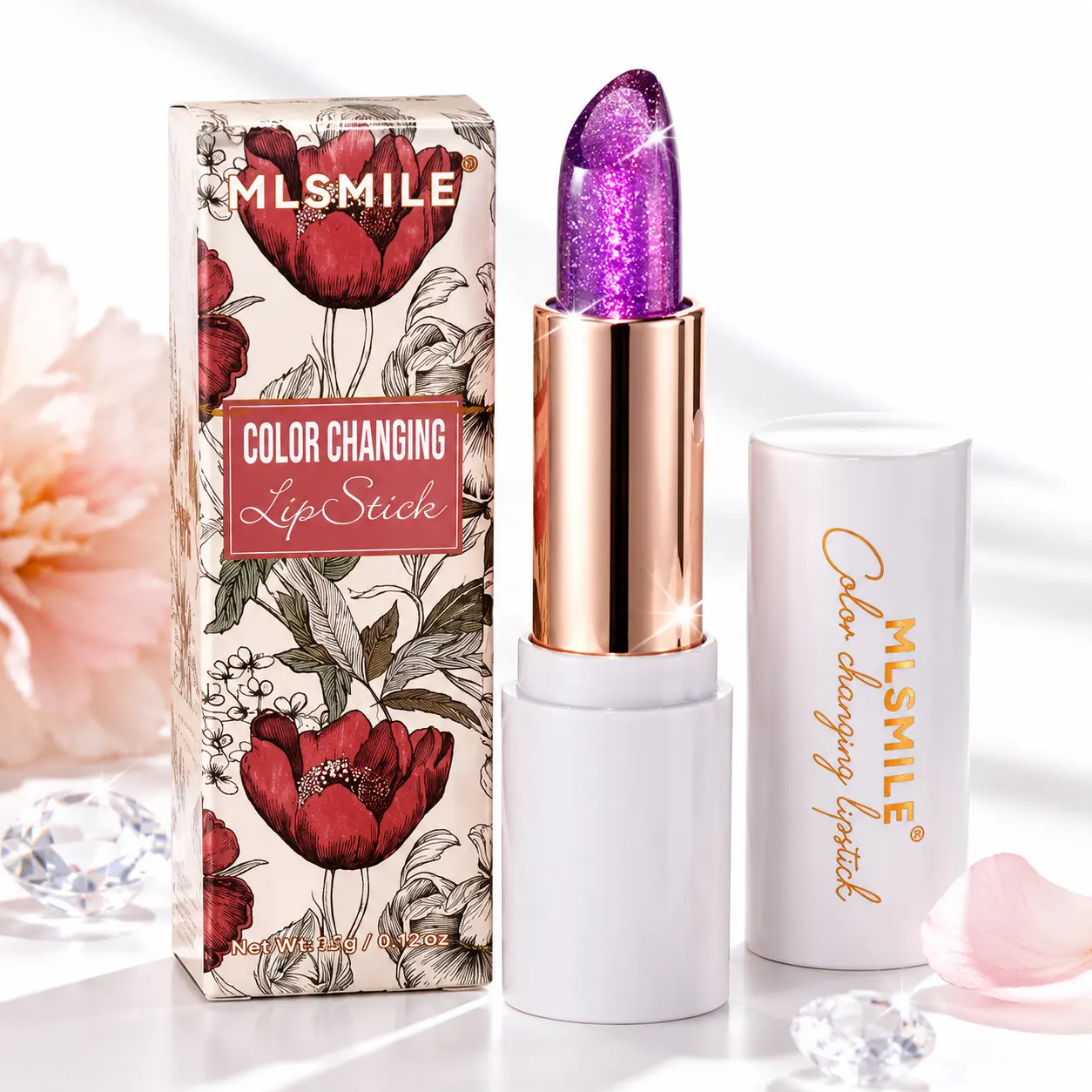 Color-Changing Jelly Lipstick for Women, Hydrating Makeup with a Personalized Pink Tint for a High-Shine Gloss, Single Item, Cosmetic Lipstick, Temperature Sensitive Lipstick