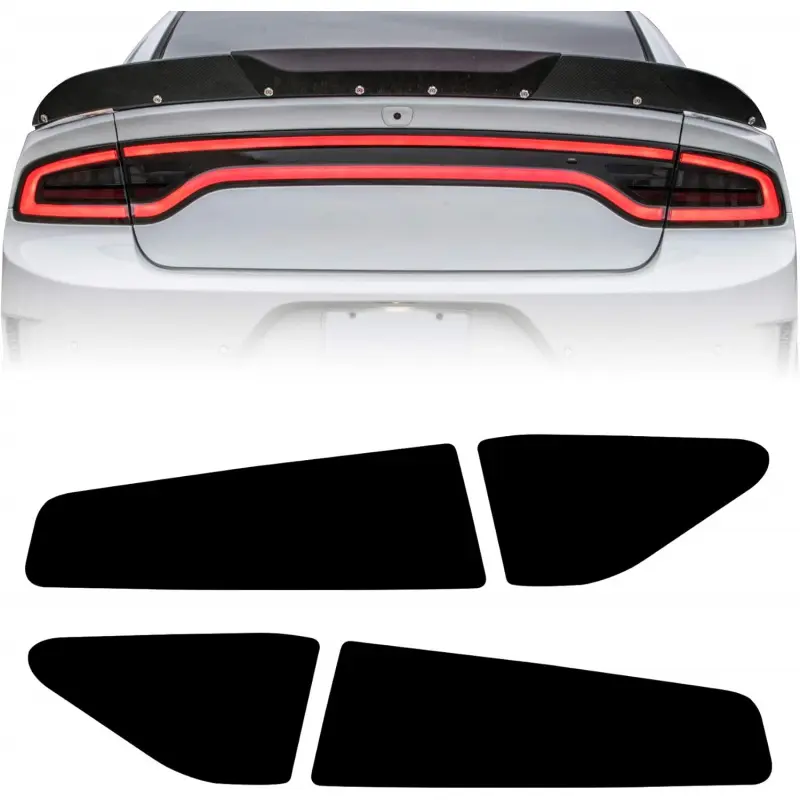 Blackout Taillight Vinyl Tint Film - Precut Overlays, Taillight Tint Decal, Vehicle Exterior Decoration for Dodge Charger 2015-2021, Car Detailing Products