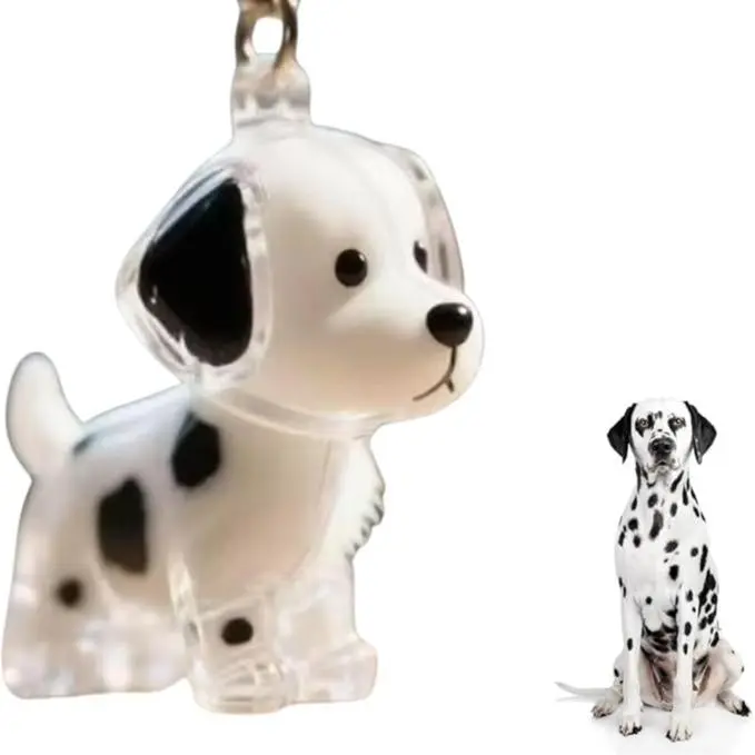 Dalmatian Memorial Keychain | Dual-Purpose Pet Keepsake Box | Portable Ash & Fur Storage Pendant | Dog Memorial Jewelry | Secure Mini Urn Keychain for Pets | Meaningful Memorial Gift for Pet Lovers
