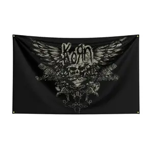 Korn Metal Rock Band Flag Banner Tapestry Wall Hanging Art, winter decoration Spooky