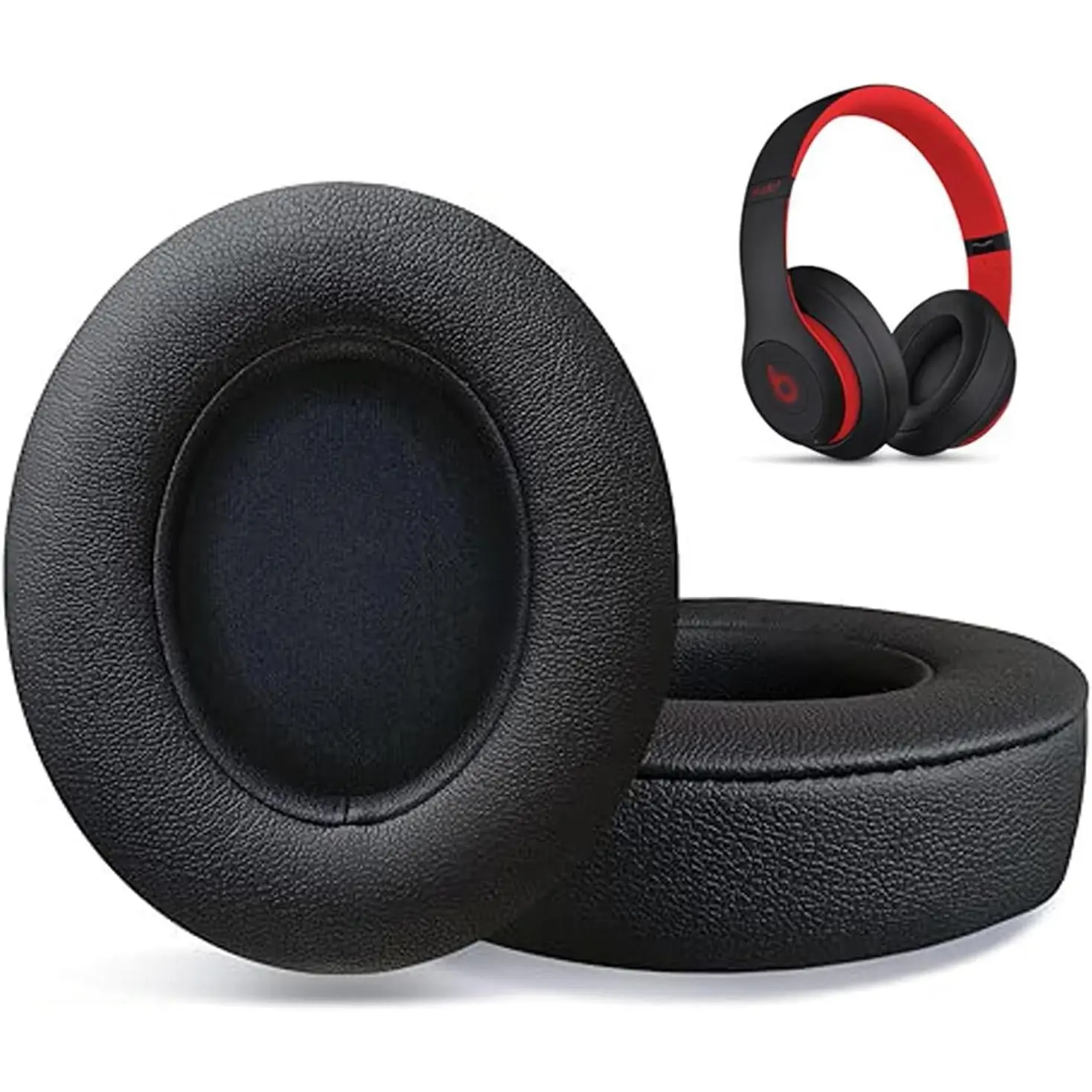 Replacement Ear Pads for Beats Studio 2 & Studio 3 Wired & Wireless Headphones Cushions withSoft Protein Leather, Noise Isolation Memory Foam