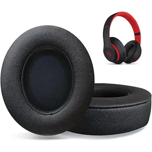 Replacement Ear Pads for Beats Studio 2 & Studio 3 Wired & Wireless Headphones Cushions withSoft Protein Leather, Noise Isolation Memory Foam