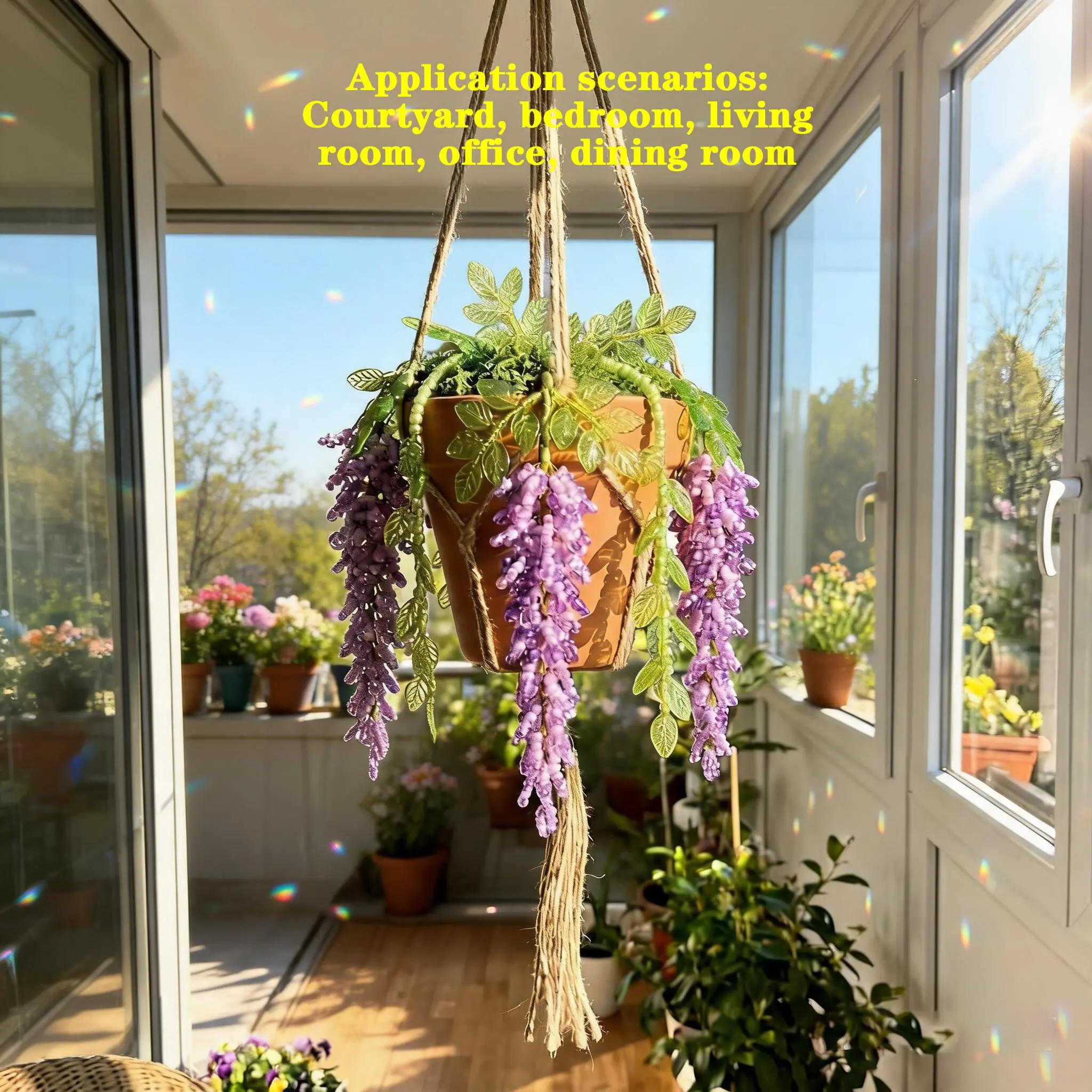 Handmade Bead Sunshine Catcher DIY Kit - Bulk Assorted Glass Beads, Iridescent Synthetic Floral Elements, Gradient Greens, Hangable Botanical Ornaments, Moss-filled Mini Pots, Plant & Floral Decor, Home Supplies for Gift-Making & Sunlit Room Glow