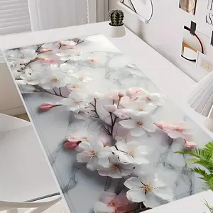 Cherry Blossom Pattern Mouse Pad, Rectangle Gaming Mouse Pad, Non-slip Rubber Base Mousepad, Office Desk Keyboard Mouse Mat, Desk Mats for Home Office Game Room Desk, Computer Desk Accessories
