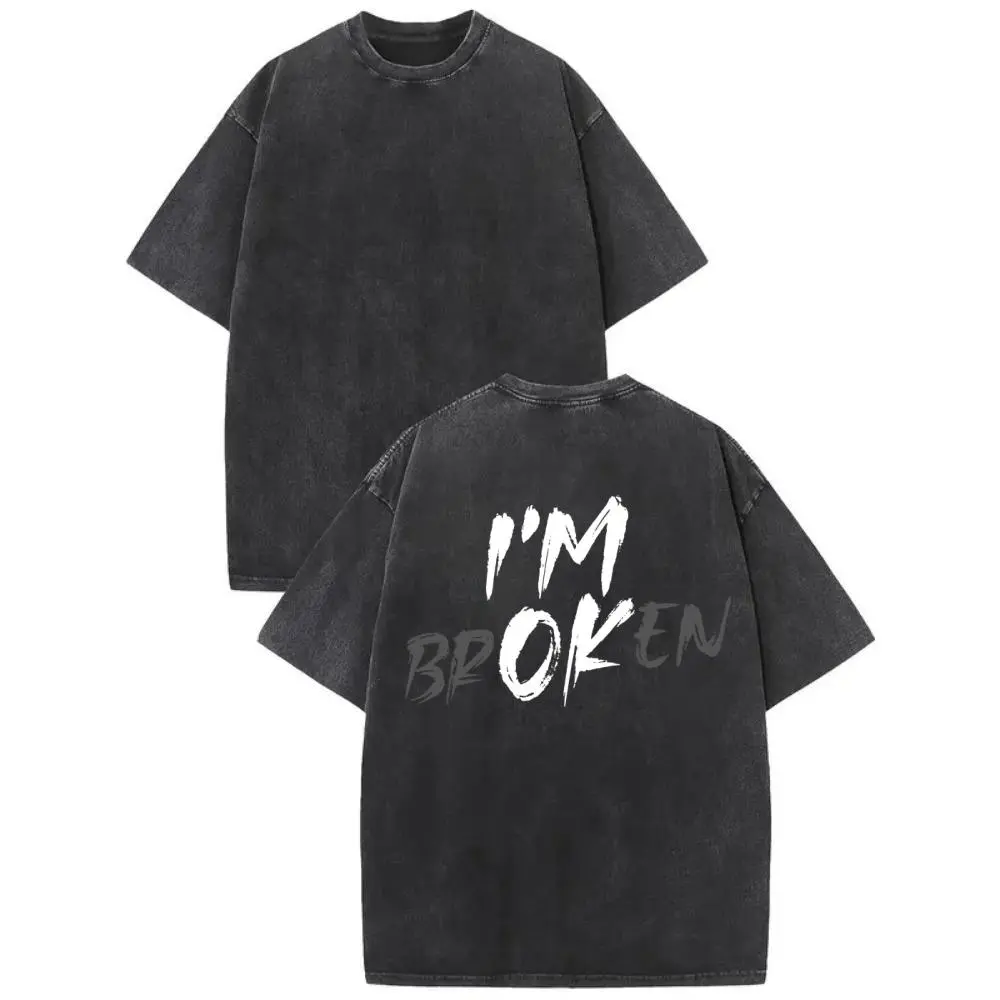 Washed T-shirt-black