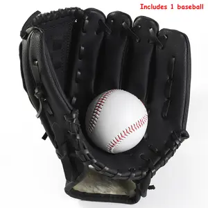 Baseball Glove Set with Ball Included, PU Leather Baseball Mitts for Kids Teens Adults, Sizes 10.5"/11.5"/12.5", Sports Training Gloves, Softball Gloves, Baseball Balls