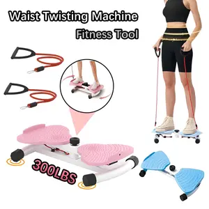 Women Core Strength Waist Twister Machine Silent Non Slip Home Gym Aerobic Equipment 330lbs Waist Tighten