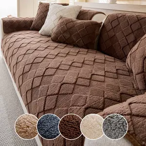 1PC Sofa Cover, Couch Sofa Protector Slipcover, Multi color Quilted Cotton Velvet Non slip Washable Sofa Cover Available in Multiple Sizes Sofa Protective Cover Non slip Sofa Cover for Pet Use Suitable for Double Sofa in Bedroom, Living Room, Office