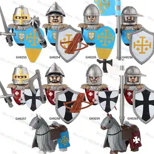 G0128 Moc Medieval Roman Centurion Knights Military Warfare Soldier Helmets Shields Figures Dolls Building Blocks Gifts toys