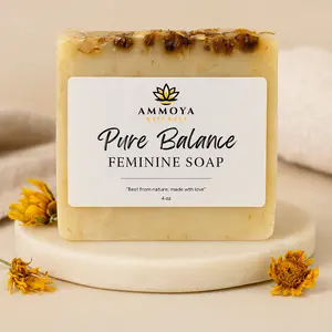 Pure ph Balance  4 oz Cleansing Soap Bar Refreshing Odor Reducing, Moisturizing, With Chamomile Tea Oil Jojoba Oil, ACV Body Care Daily Comfort Gentle
