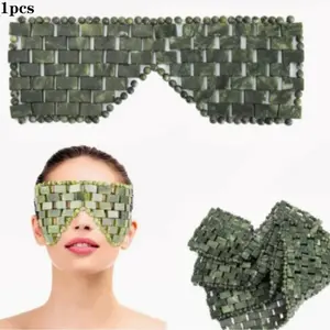 Natural Jade Stone Eye Mask, Cold Compress Eye Care Mask, Eye Treatment Mask, Eye Relaxation & Skin Care Tool for Dark Circles, Massage Product for Women & Girls, Eye Patch, Eye Cover, Eye Care Routine