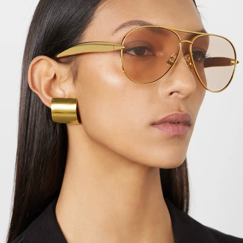 Elegant Women's Metal Aviator for Beach Vacation and Daily Wear, Uv400 Protection and Stylish Design for All Seasons, Uv Blocking Sunglasses