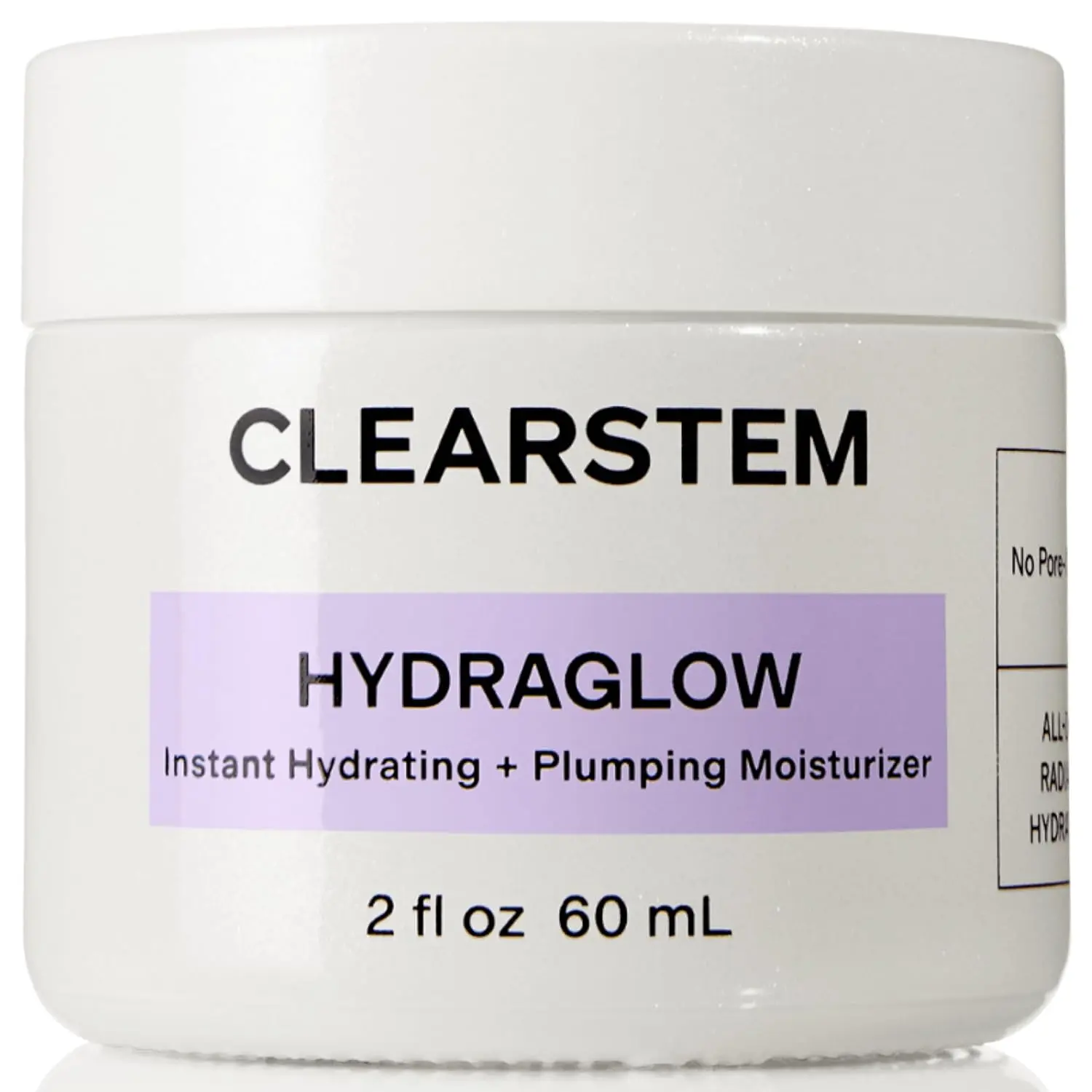 CLEARSTEM - HYDRAGLOW Stem Cell Moisturizer - Bakuchiol + Squalene - Youthful Skin Face Moisturizer - All Skin Types - Facial Skin Care Products - Gluten Free, Cruelty Free - 2 fl oz / 60ml