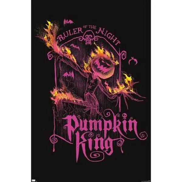 Neon - Tim Burton's The Nightmare Before Christmas - Ruler Premium Poster .Poster Decorations, Holiday Poster - Halloween Party Decorations. Moives Poster.Wall Decor.Poster Gift For Holiday, Halloween, Birthday, Christmas