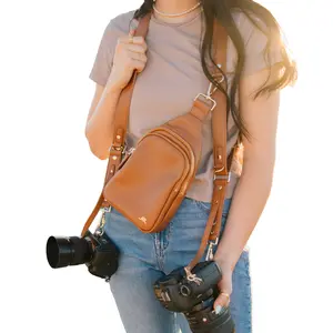 The Duo - Photographer double camera harness and crossbody bag