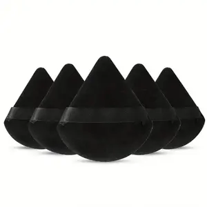 5 /6Pcs Triangle Powder Puff For Loose Powder Liquid Cosmetic Soft Plush Powder Puff Makeup Foundation Puff Makeup Tool