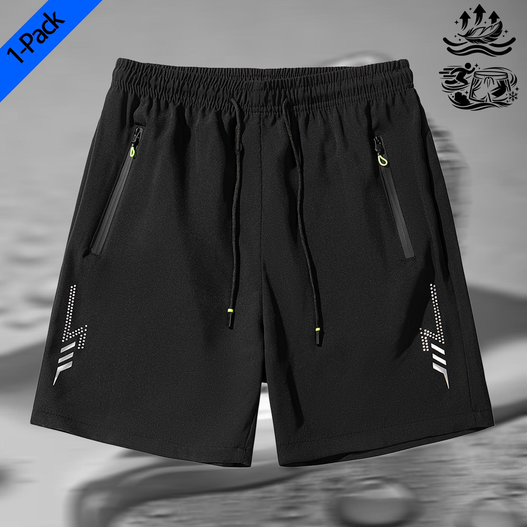 Men's 1 Pack Athletic Running Shorts Quick Dry Moisture Wicking Lightweight Breathable Gym Workout Shorts with Zipper Pockets Stretchy Elastic Waist for Jogging Hiking Outdoor Sports Training Casual Daily Wear Active Performance Men's 1 Pack Athletic Running Shorts Quick Dry Moisture Wicking Lightweight Breathable Gym Workout Shorts with Zipper Pockets Stretchy Elastic Waist for Jogging Hiking Outdoor Sports Training Casual Daily Wear Active Performance